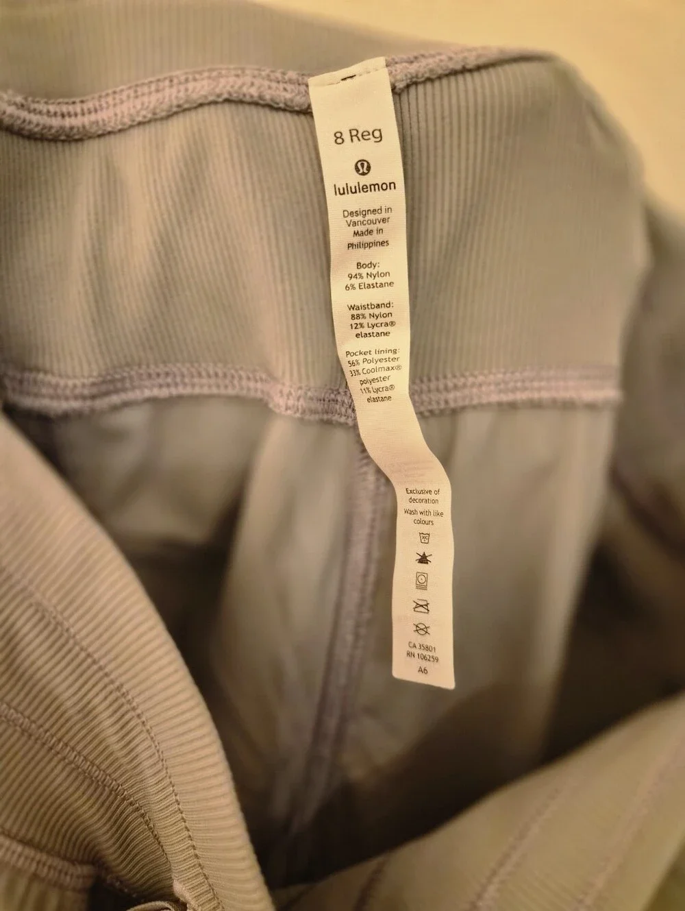 Lululemon Dance Studio Full Length Mid Rise Pant   Rhino Grey